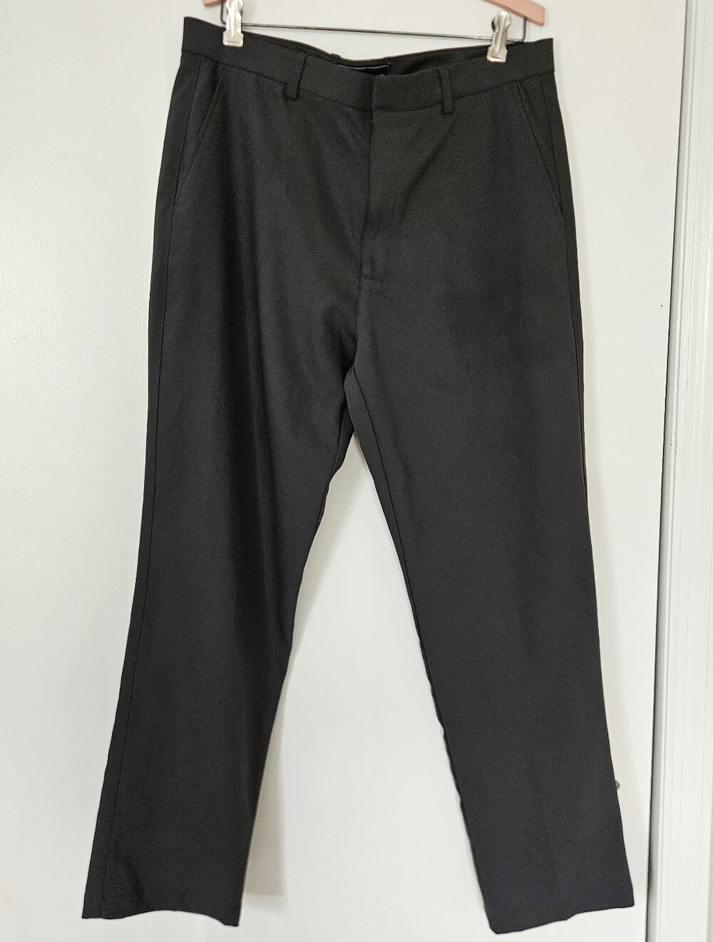 Oobe Mens Pants 36 x 32 Uniform Workwear Gray Flat Front Straight Leg OB3022